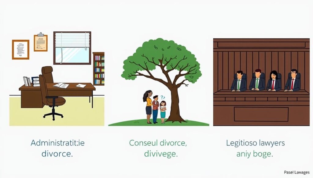 Diferentes tipos de divórcio: administrativo, consensual e litigioso