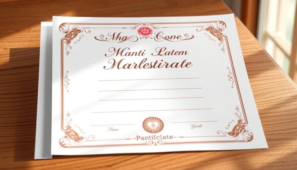 certidão de casamento